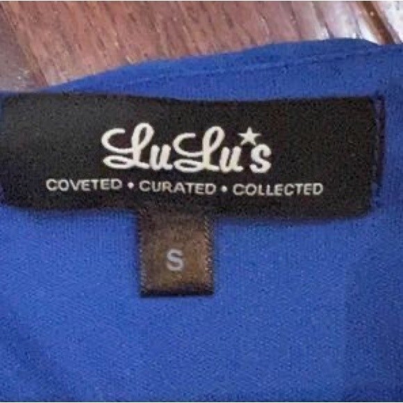 Lulus Royal blue split sleeve shift dress size small - Picture 10 of 10